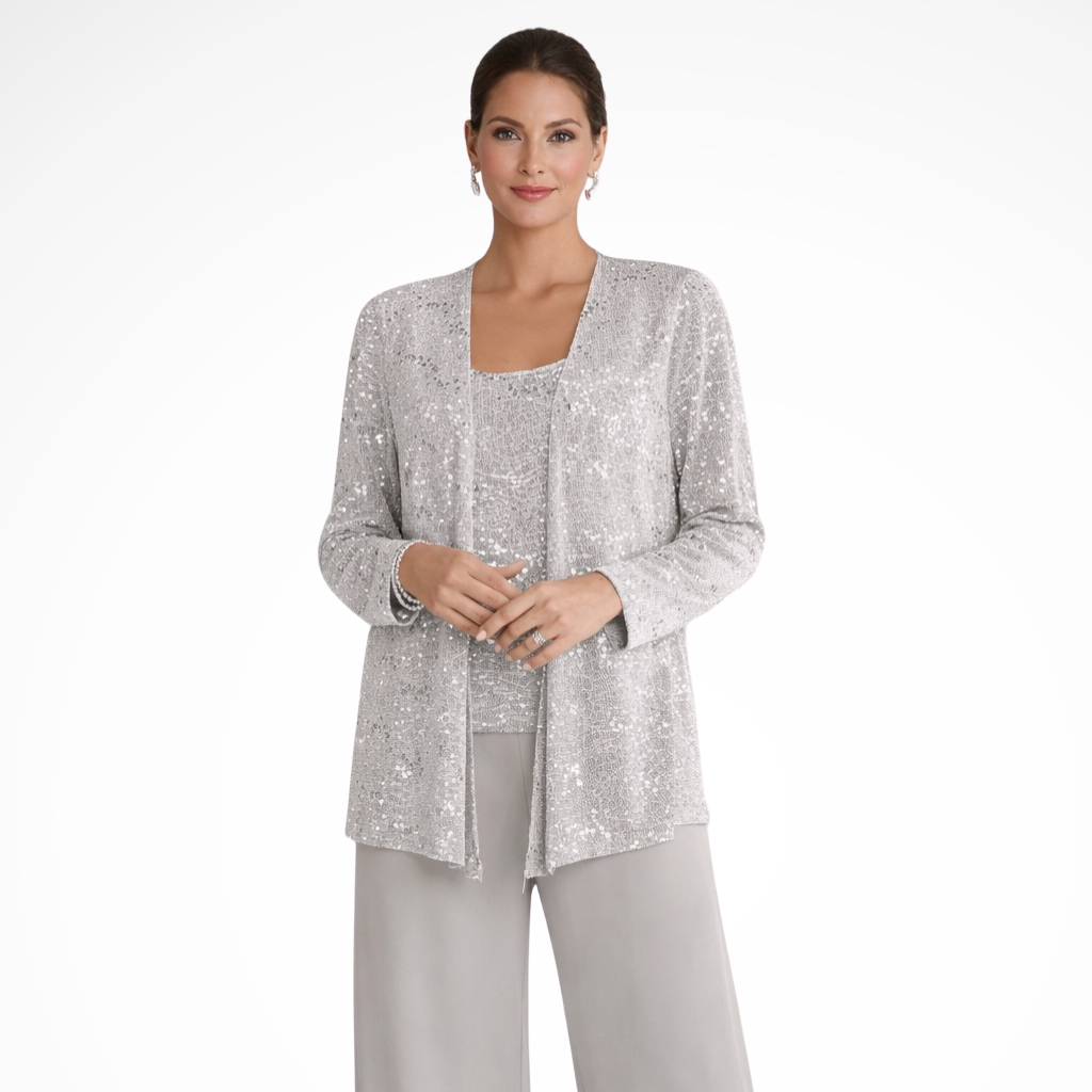 Megan | Elegant Textured Wedding Suit 0