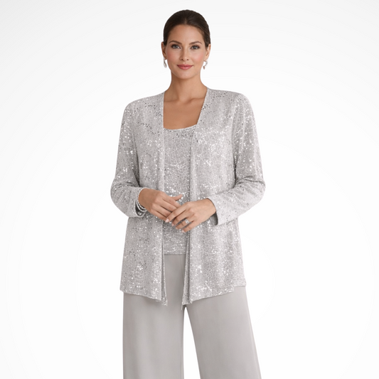 Megan | Elegant Textured Wedding Suit 0