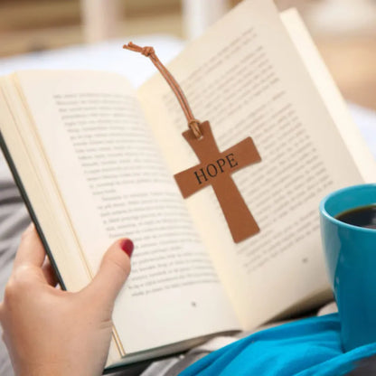 Leather Cross Bible Bookmark